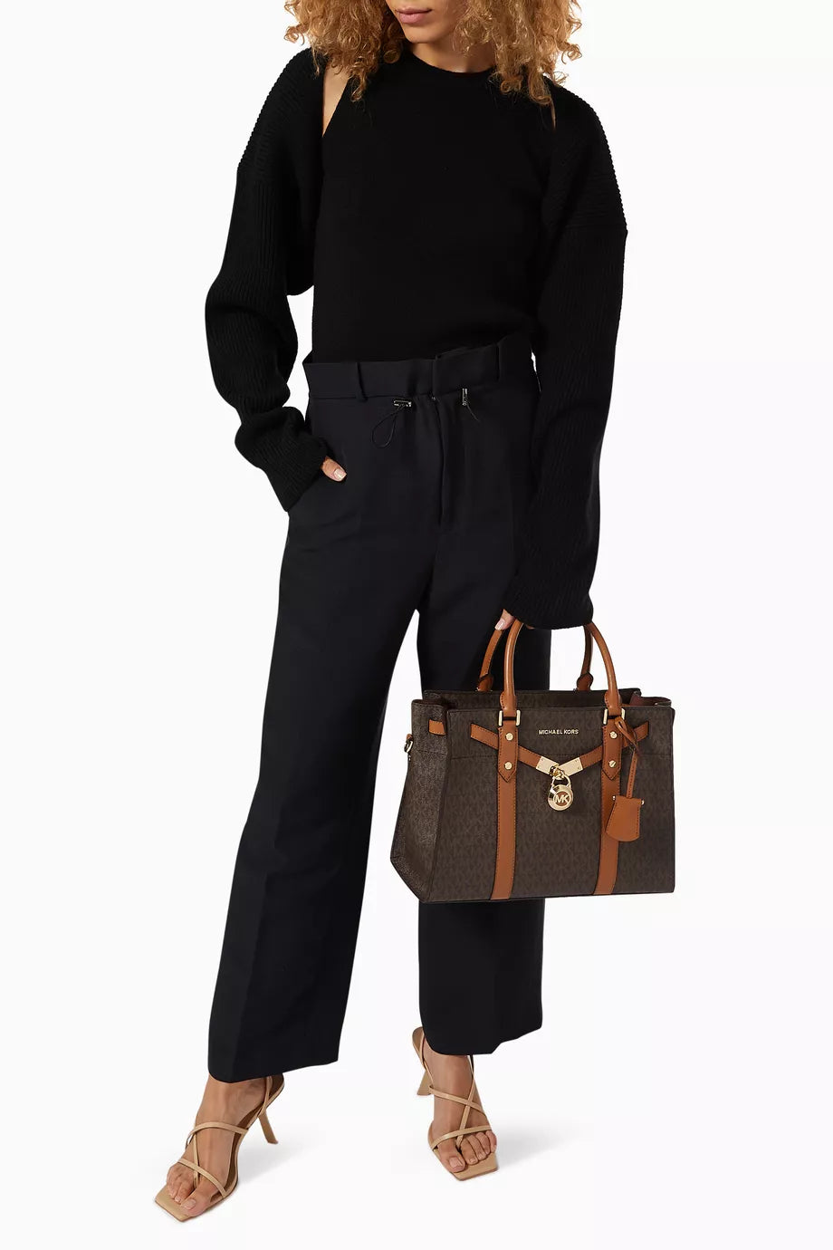 MK-Inspired Hamilton Handbag With Dust Bag (Brown)