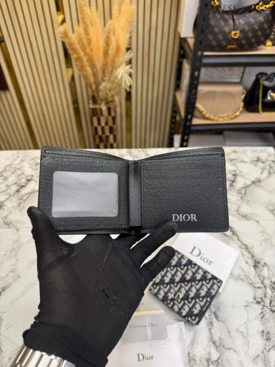 D-Inspired Signature CD Pattern Premium Wallet With Box And Dust Bag Including Card (Charcoal Grey)