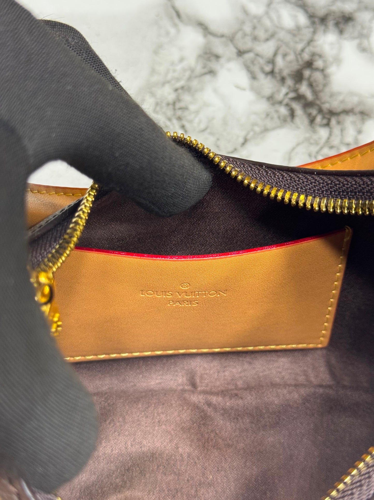 LV-Inspired Mini Loop Monogram Empreinte Chain Shoulder Bag With Box & Dust Bag (Black)