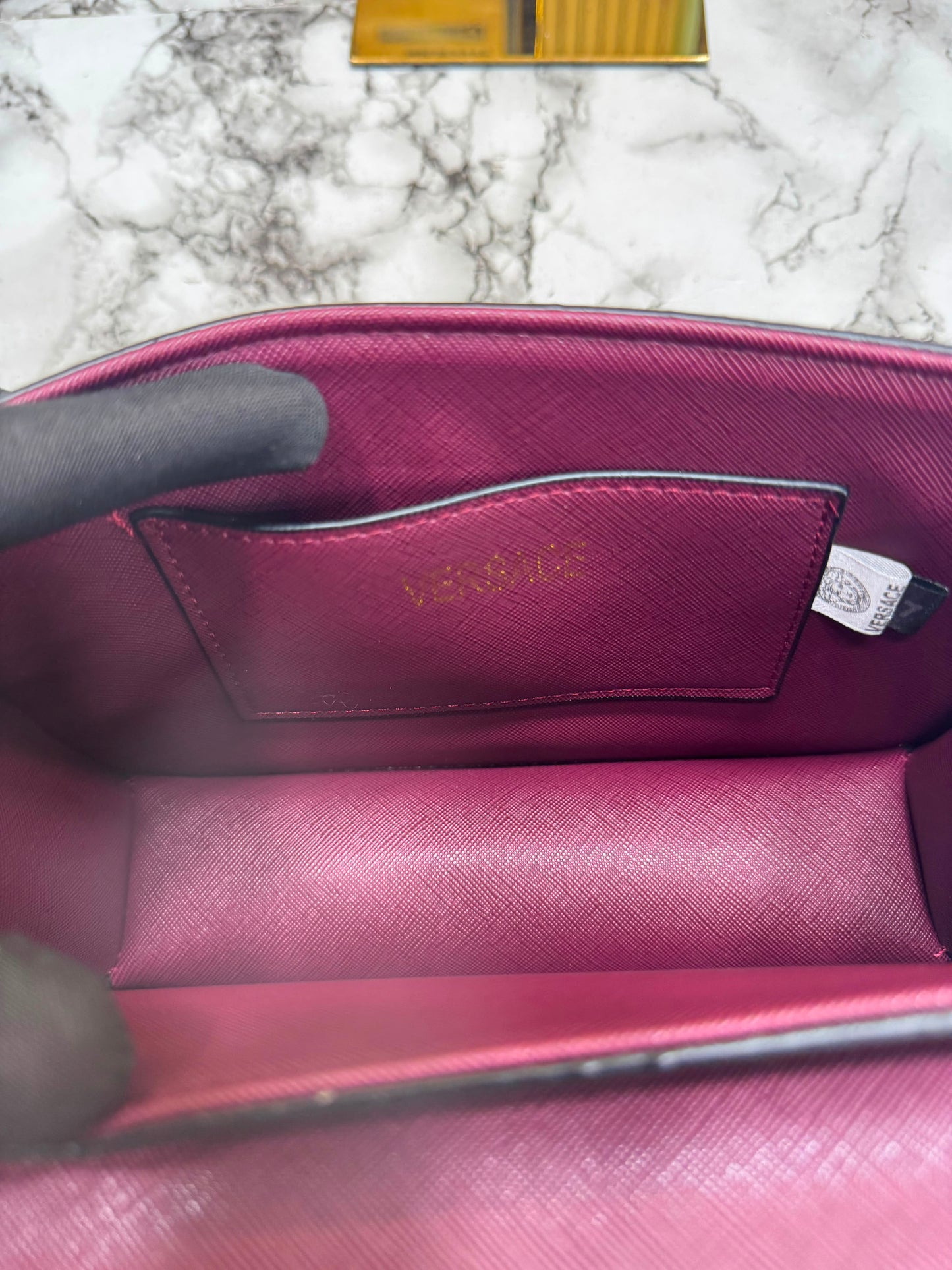 V-Inspired Jeans Couture Logo Flap Shoulder Bag with Double Box And Dust Bag (Rose)