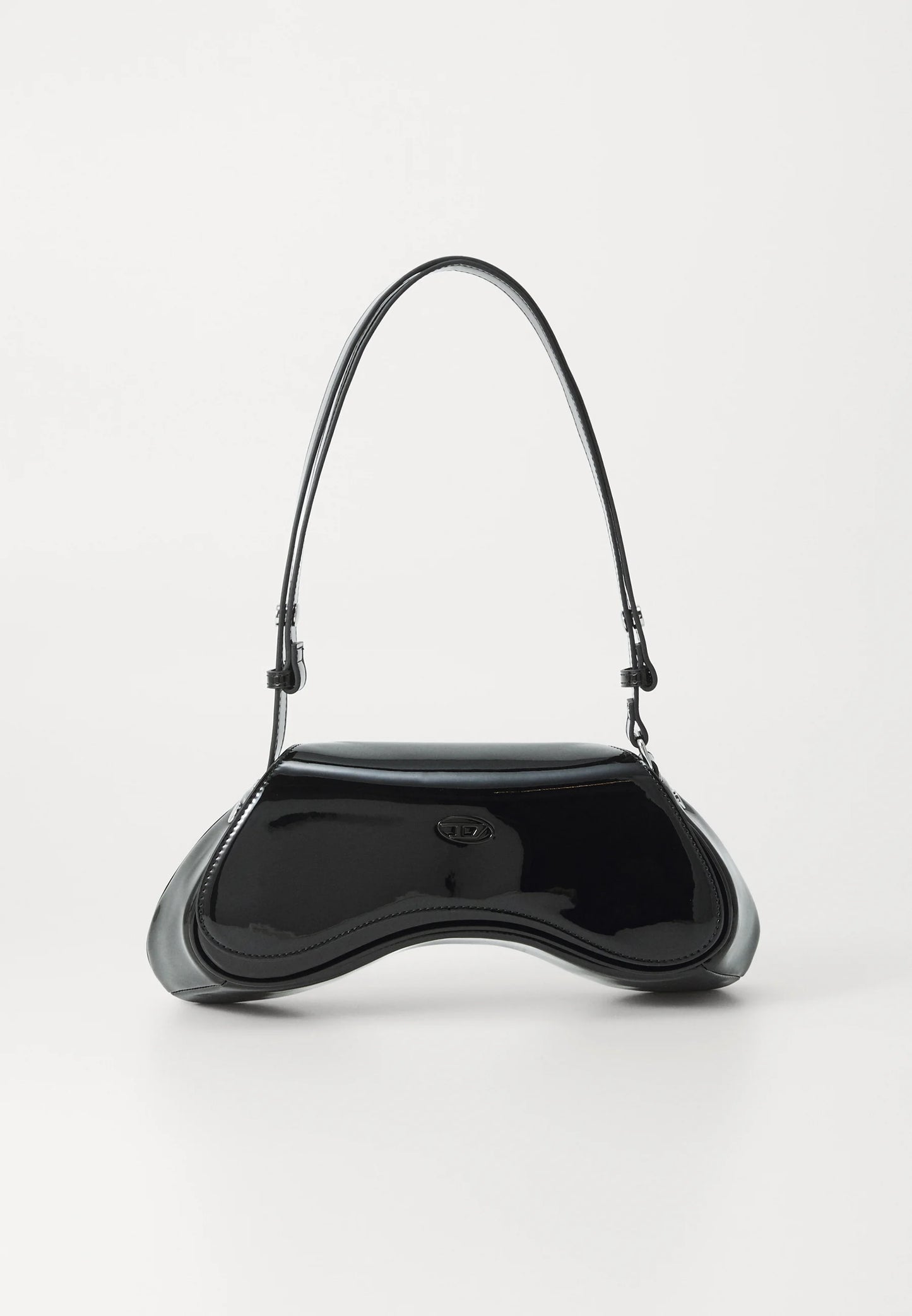 Diesel Inspired Play Play Glossy Shoulder Bag With Box And Dust Bag Including Carry Bag (Black)