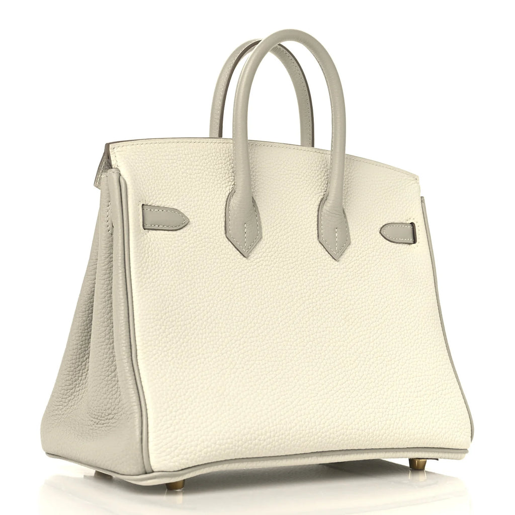 H-Inspired Birkin Style 25 Pebbled Leather Tote Bag With Magnetic Box And Dust Bag (Orchid)
