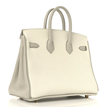 H-Inspired Birkin Style 25 Pebbled Leather Tote Bag With Magnetic Box And Dust Bag (Orchid)