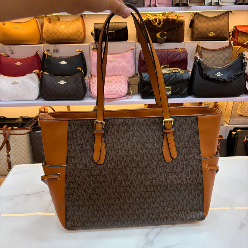 MK-inspired Voyager Premium Quality Tote Bag With Dust Bag (Coffee Brown) Secondary image