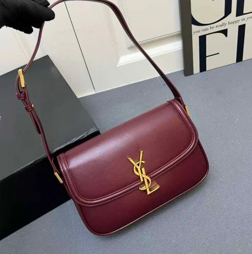 Ysl-Inspired Solferino Shoulder Bag With Box (Wine) Main image