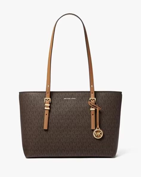 MK-Inspired Jet Set Zip Logo Large Tote Bag With Dust Bag