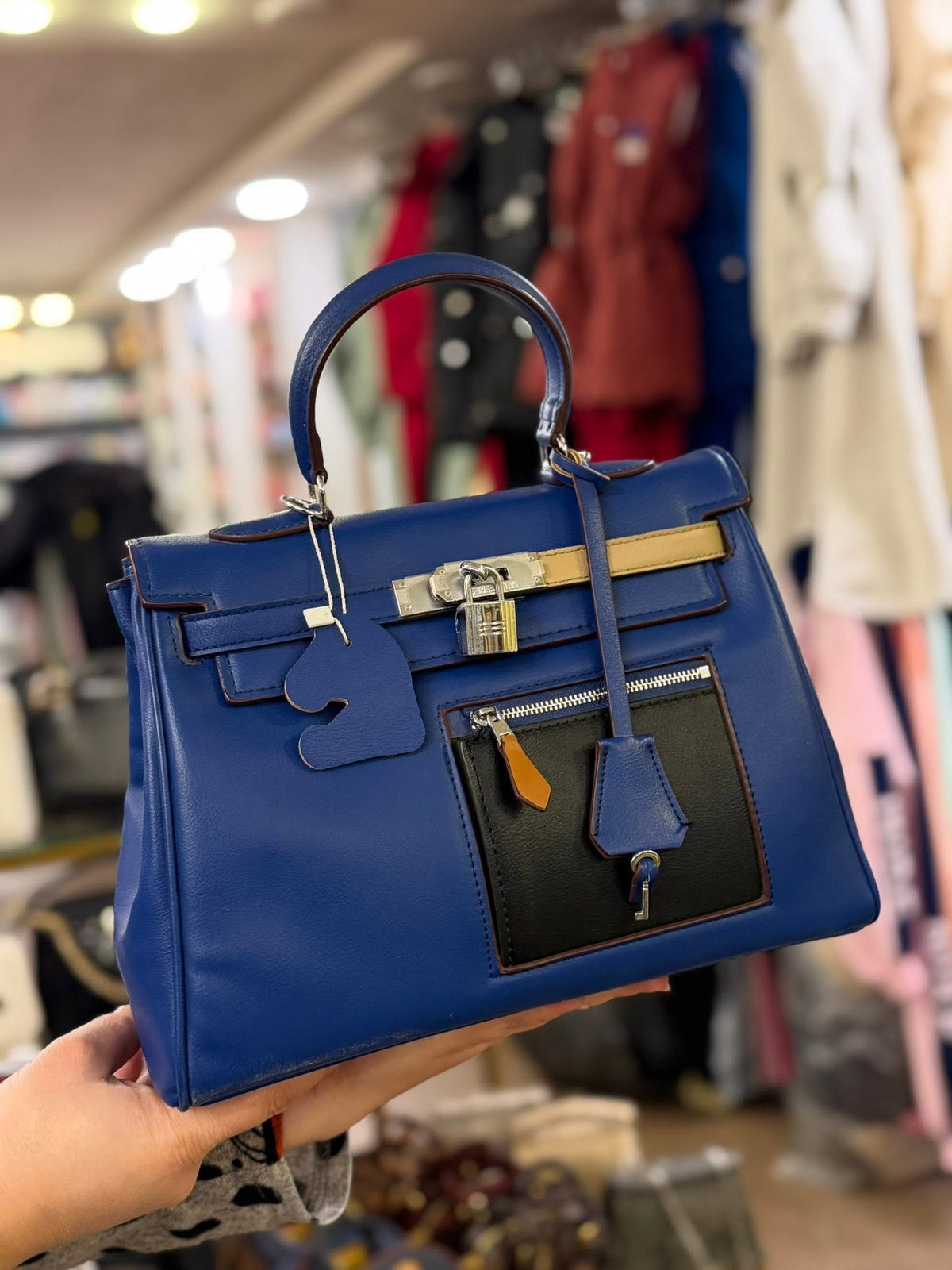 H-Inspired Kelly 25 Colormatic Retourne With Box And Dust Bag (Blue) (1075) Main image
