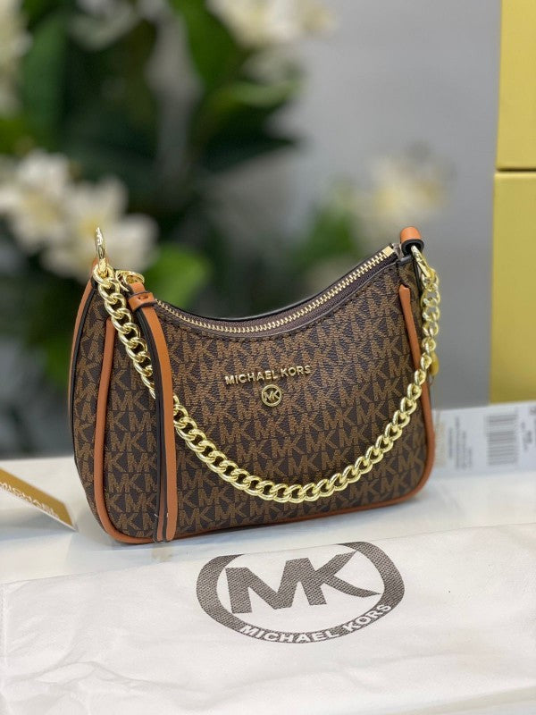 MK-inspired Charm Shoulder Bag With Box And Dust Bag (Coffee)