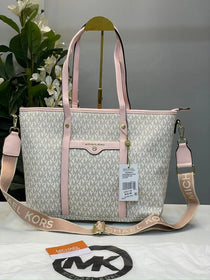 MK-Inspired Tote Bag With Brand Dust Bag (Pink)