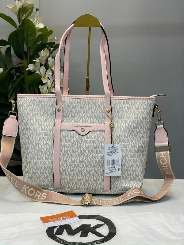 MK-Inspired Tote Bag With Brand Dust Bag (Pink) Main image