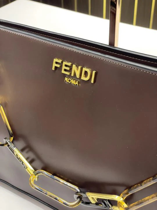 F-Inspired Shoulder Medium Tote Bag