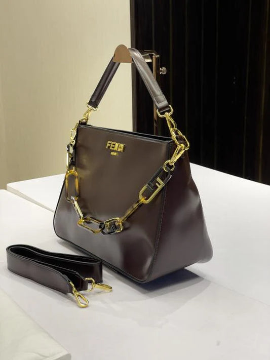 F-Inspired Shoulder Medium Tote Bag