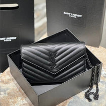 YSL-Inspired chain Sling Bag (Black)