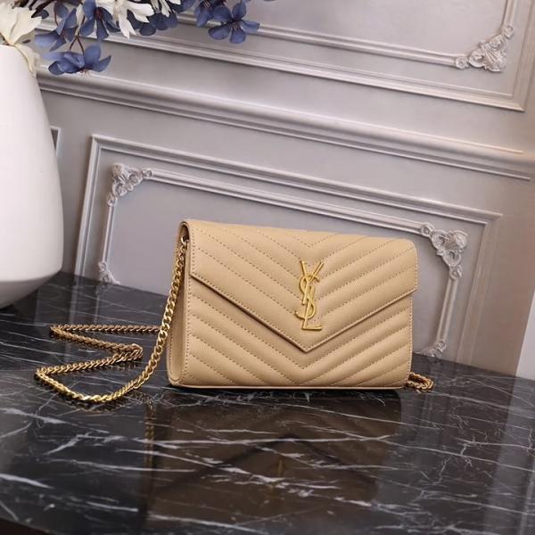 YSL-Inspired chain Sling Bag (Beige)