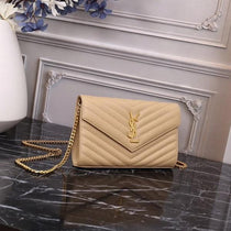 YSL-Inspired chain Sling Bag (Beige)