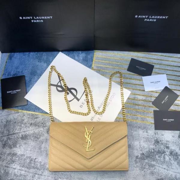 YSL-Inspired chain Sling Bag (Beige)