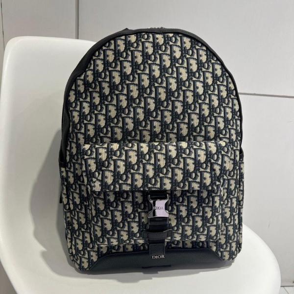 D-Inspired Backpack With Dust Bag Premium Quality (White-Black)