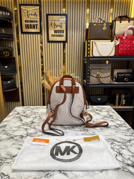 MK-Inspired Adina Backpack With Dust Bag Premium Quality (Beige)