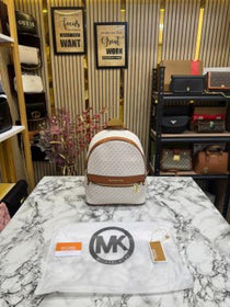 Mk-Inspired Kenley Backpack Premium Quality With Dust Bag (Beige)