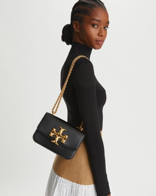 TB-Inspired Eleanor Shoulder Bag With Box (Black)