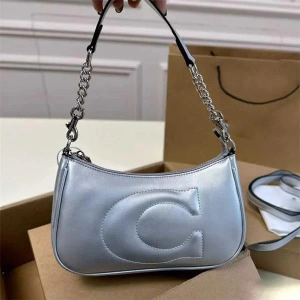 C-Inspired Teri Shoulder Bag With Box And Dust Bag (White)