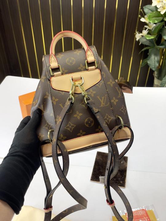 LV-Inspired Mini Backpack Box (Brown Flower)