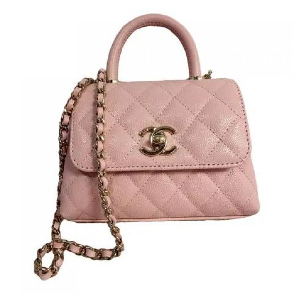 Chanel-Inspired Coco Top Handle Small Bag (Pink) Secondary image