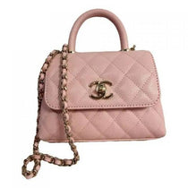 Chanel-Inspired Coco Top Handle Small Bag (Pink)
