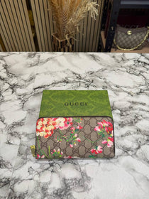 G-inspired Floral Monogram Zip Around Long Wallet With Box (Brown)