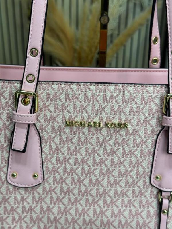 MK-inspired Voyager Premium Quality Tote Bag With Dust Bag (Pink) Secondary image