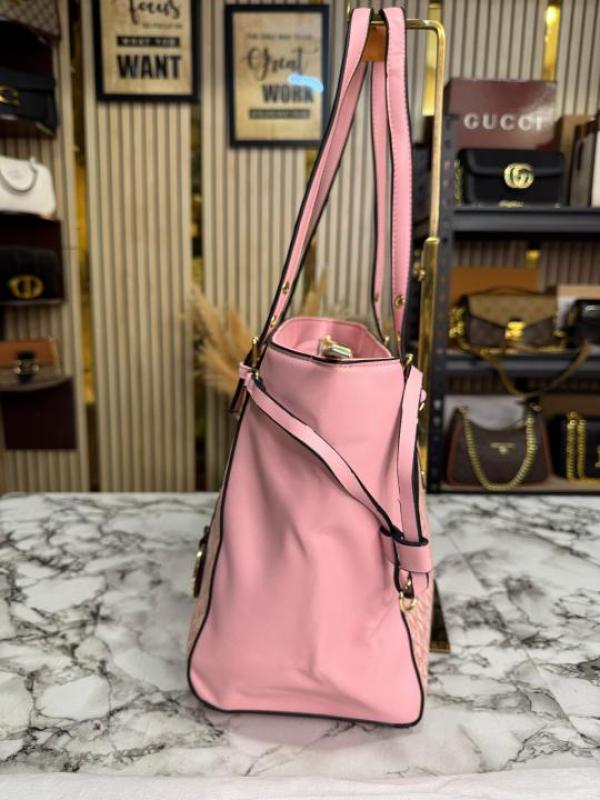 MK-inspired Voyager Premium Quality Tote Bag With Dust Bag (Pink)