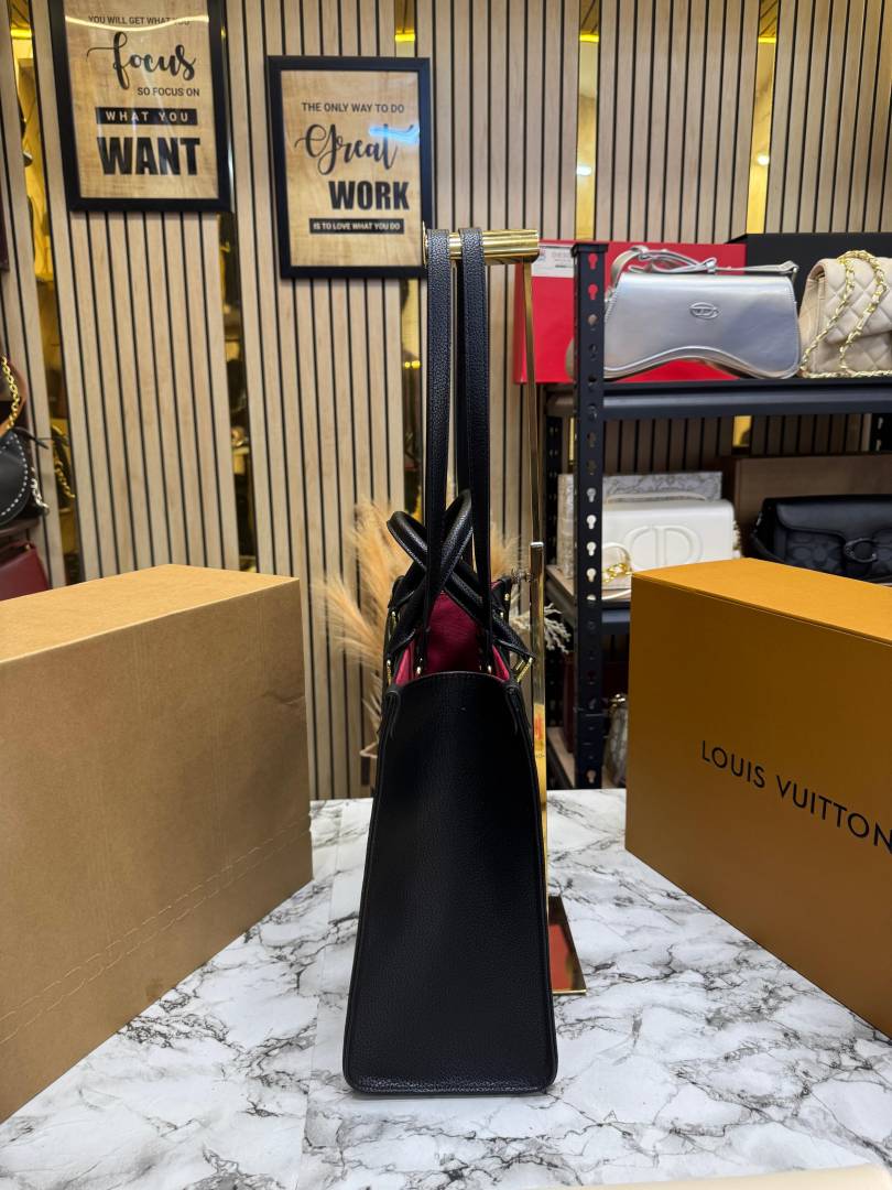 LV-Inspired On The Go PM Bi-colour With Double Box And Dust Bag (Black)