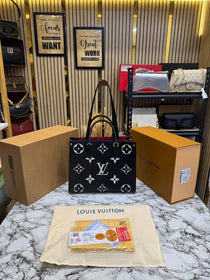 LV-Inspired On The Go PM Bi-colour With Double Box And Dust Bag (Black)