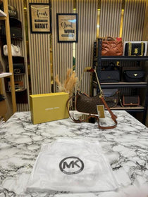 MK-inspired Charm Sling Bag With Box And Dust Bag (Brown)