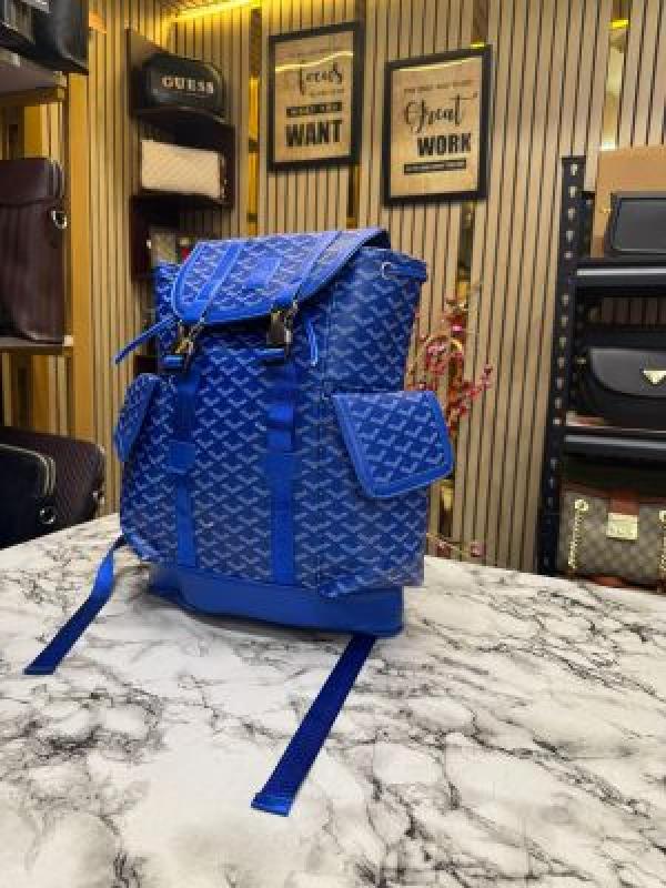 Goyard inspired Alpin Backpack In Ian Pattern Premium Quality (Blue)
