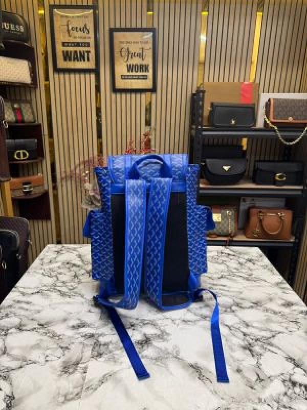 Goyard inspired Alpin Backpack In Ian Pattern Premium Quality (Blue)