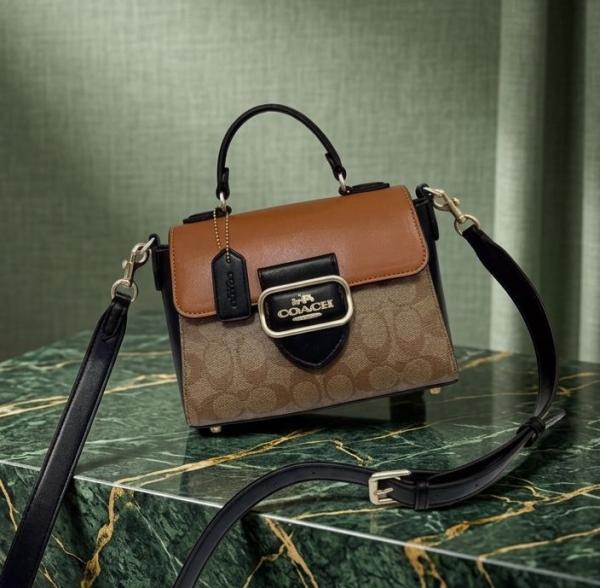 C-Inspired Morgan Top Handle Bag With Box (Brown)