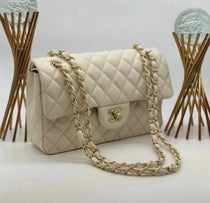 Chanel-Inspired Jumbo shoulder Bag (Apricot)