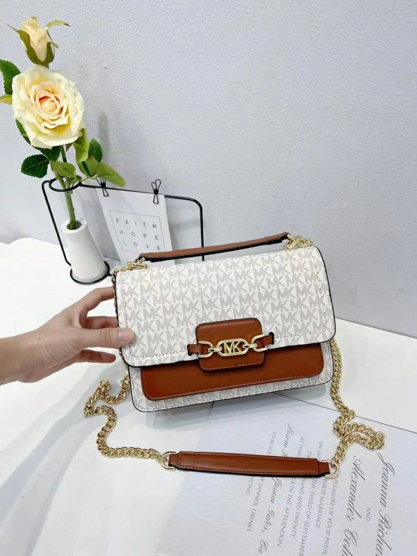 MK-Inspired Heather Shoulder Bag (Biege/Brown)