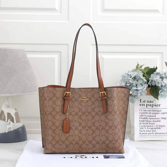 C-Inspired mollie tote bag with dust bag (Brown)