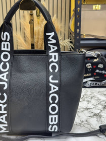 Marc Jacobs-Inspired Wisteria Small Leather Tote Bag With Dust Bag (Black)