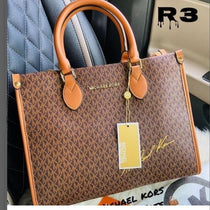 MK-Inspired Signature Tote Bag With Dust Bag (Coffee Brown)