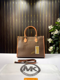 MK-Inspired Signature Tote Bag With Dust Bag (Coffee Brown)