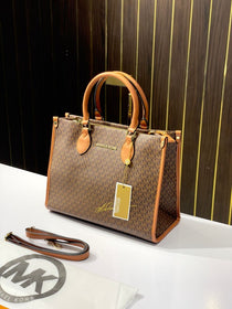 MK-Inspired Signature Tote Bag With Dust Bag (Coffee Brown)
