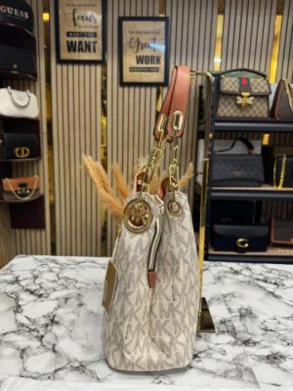 MK-Inspired Fulton Handbag With Dust Bag (Beige)