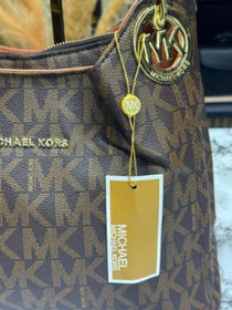 MK-inspired Fulton Handbag With Dust Bag (Brown)