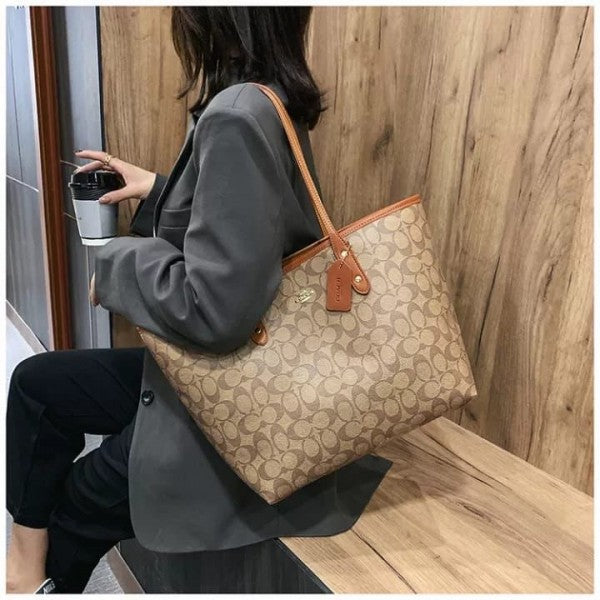 C-Inspired City Tote Bag With Box (Beige)