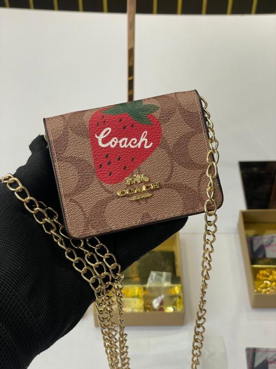 C-Inspired Mini Chain Wallet With Box (Apricot)