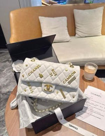 Chanel-Inspired Quilted Rue Classic Flap Bag With Box And Dust Bag (White)