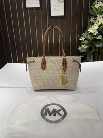 MK-Inspired Voyager Tote Bag (Biege-Brown)